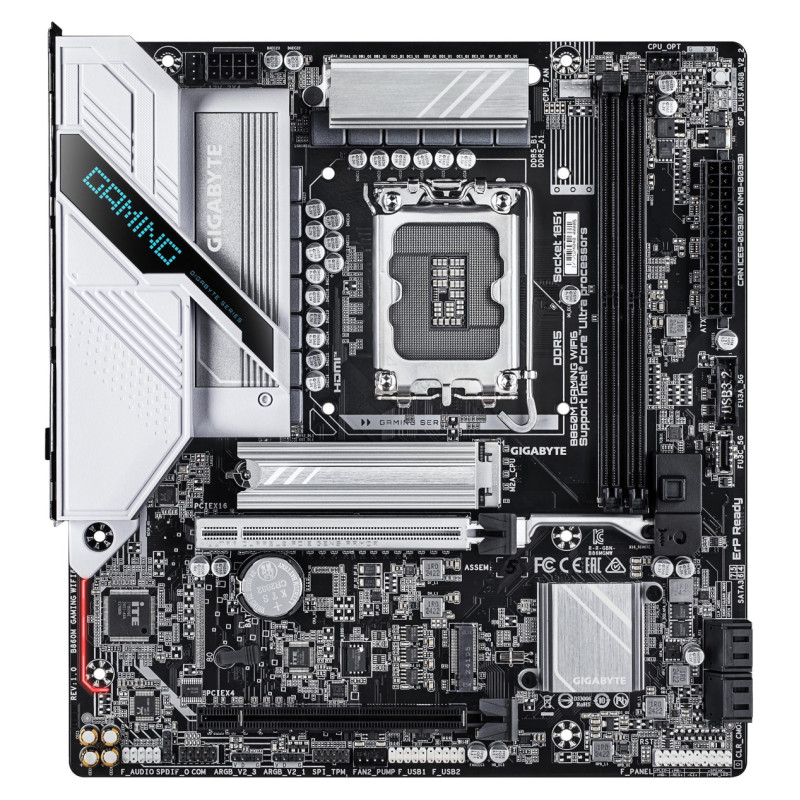 Gigabyte Mainboard|GIGABYTE|Intel B860 Express|LGA1851|Micro-ATX|Memory DDR5|Memory slots 2|B860MGAMINGWIFI6