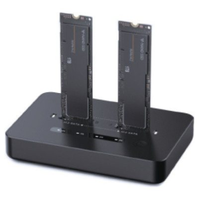 Gembird Dokstacija Gembird Desktop dual driveSSD USB Type-C M.2 NVME and SATA