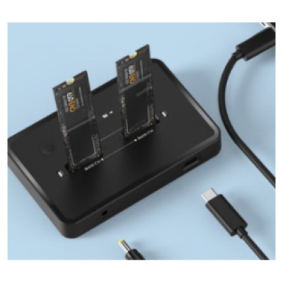 Gembird Dokstacija Gembird Desktop dual driveSSD USB Type-C M.2 NVME and SATA