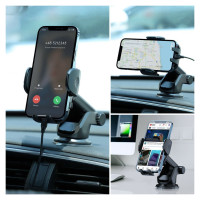 Joyroom [RETURNED ITEM] Joyroom car phone holder with telescopic extendable arm for dashboard and windshield black (JR-ZS259)