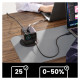 Joyroom Podix JR-TRD01 GaN 140W Desktop Charger with 5 Ports and Dual Retractable Cables - Gray
