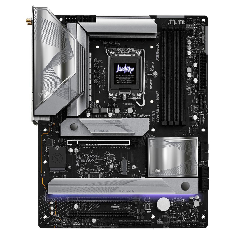 Asrock Mainboard|ASROCK|Intel Z890|LGA 1851 (Socket V1)|ATX|RAM DDR5-SDRAM|4xSlots|Wi-Fi Yes|Bluetooth Yes|Z890LIVEMIXERWIFI