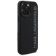 Karl Lagerfeld HC 3D Rubber Elongated Glitter iPhone 16 Pro Max Case - Black