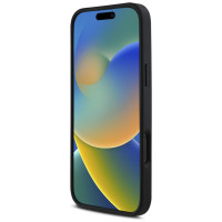 Karl Lagerfeld HC 3D Rubber Elongated Glitter iPhone 16 Pro Max Case - Black