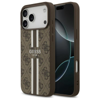 Guess 4G Printed Stripes MagSafe case for iPhone 17 Pro Max - brown