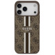 Guess 4G Printed Stripes MagSafe case for iPhone 17 Pro Max - brown