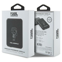 Karl Lagerfeld NFT Outline Ikonik MagSafe 5000mAh induction power bank - black