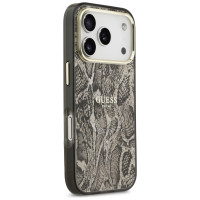 Guess Python Pattern MagSafe Case for iPhone 17 Pro - Brown