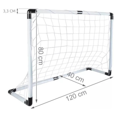 Nav Datu Futbola vārti 120x80 cm ar bumbu un pumpi 23459