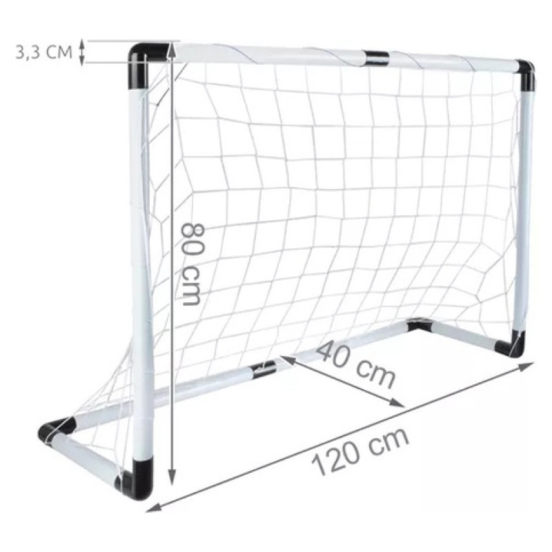 Nav Datu Futbola vārti 120x80 cm ar bumbu un pumpi 23459