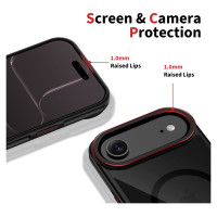 Tech-Protect MagHybrid MagSafe Case for iPhone Air - Black and Red