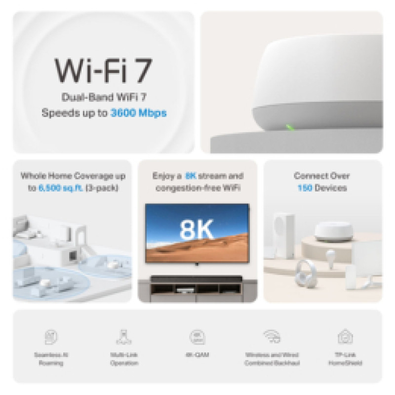 Tp-Link Mesh sistēma TP-Link Deco BE22 2-pack Wi‑Fi 7