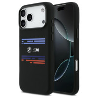 BMW M Silicon Horizontal Line MagSafe Case for iPhone 17 Pro Max - Black