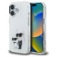 Karl Lagerfeld IML Aquarelle Karl & Choupette & Logo iPhone 16 Case - White