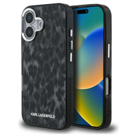 Karl Lagerfeld IML Leopard Pattern MagSafe Case for iPhone 16 - Black