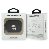 Karl Lagerfeld Silicone Karl Head 3D Case for AirPods Pro 3 - Black