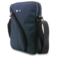 BMW Nylon Pockets & Metal Logo 10" Tablet Bag - Navy Blue