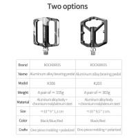 Rockbros K203-BK bicycle pedal set - black