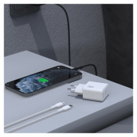 Dudao A26LEU PD 20W GaN USB-C Wall Charger with USB-C to Lightning Cable - Black