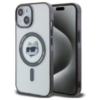 Karl Lagerfeld KLHMP15SHCHNOTK iPhone 15 6.1" transparent hardcase IML Choupette`s Head MagSafe