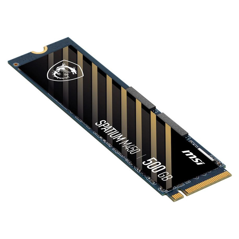 MSI SSD|MSI|SPATIUM M450|500GB|M.2|PCIe Gen4|NVMe|3D NAND|Write speed 2300 MBytes/sec|Read speed 3600 MBytes/sec|2.15mm|TBW 300 TB|MTBF 1500000 hours|S78-440K380-P83