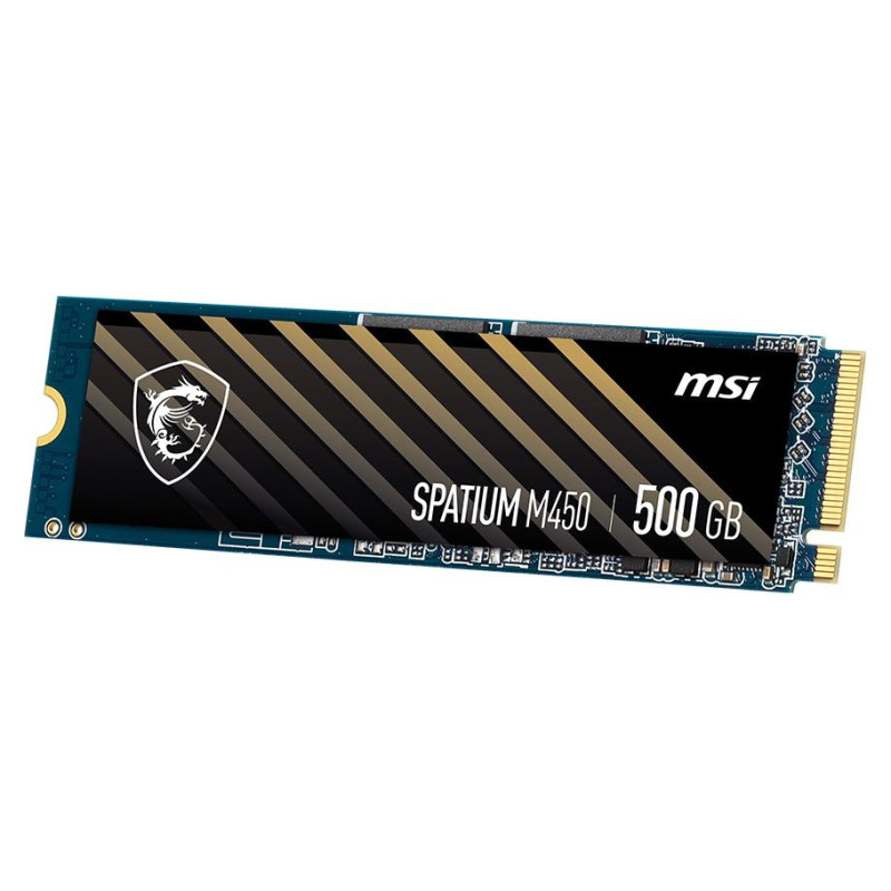 MSI SSD|MSI|SPATIUM M450|500GB|M.2|PCIe Gen4|NVMe|3D NAND|Write speed 2300 MBytes/sec|Read speed 3600 MBytes/sec|2.15mm|TBW 300 TB|MTBF 1500000 hours|S78-440K380-P83