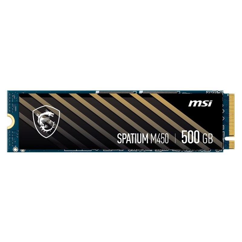 MSI SSD|MSI|SPATIUM M450|500GB|M.2|PCIe Gen4|NVMe|3D NAND|Write speed 2300 MBytes/sec|Read speed 3600 MBytes/sec|2.15mm|TBW 300 TB|MTBF 1500000 hours|S78-440K380-P83