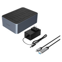 Orico 6646C3-C 4-Drive Docking Station with Offline Clone Function 2.5"/3.5" SATA HDD/SSD - Gray