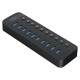 Orico CT2U3-10AB 10x USB-A 3.0 Hub with Switches - Black