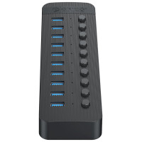 Orico CT2U3-10AB 10x USB-A 3.0 Hub with Switches - Black
