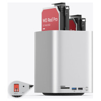 Orico MiniTower Docking Station with Hard Drive Bays for up to 56TB - Silver