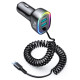 Joyroom fast car charger 4 in 1 PD, QC3.0, AFC, FCP with Lightning cable 1.6m 57W black (JR-CL20)