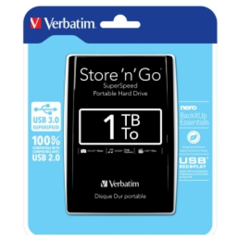 Verbatim Ārējais cietais disks Verbatim 1TB