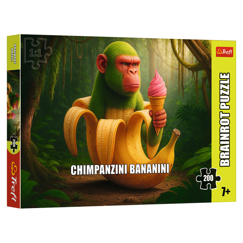 Trefl BRAINROT Puzle Chimpanzini Bananini, 200 gab.