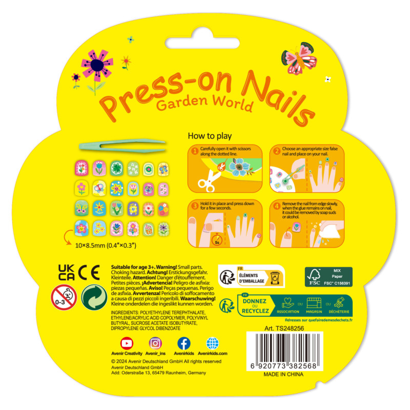 Avenir Pielīmējamie nagi dārzu pasaule