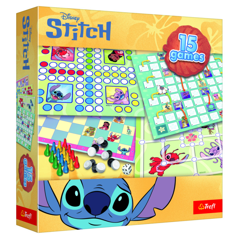 Trefl DISNEY STITCH 15 in 1 Galda spēle