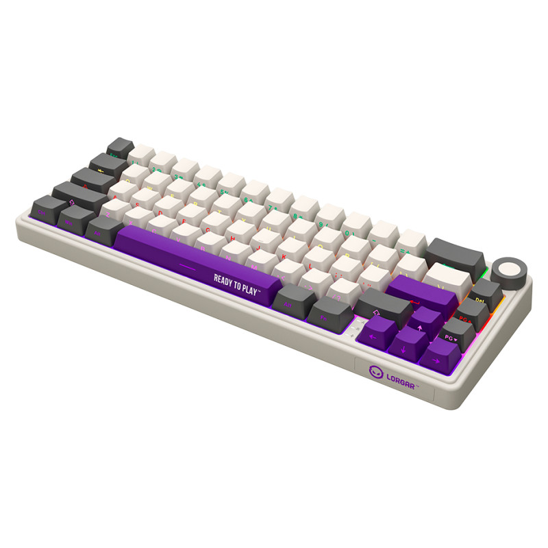 Lorgar KBP70MW, Wireless 65% Mechanical Gaming Keyboard Pro, Beige, EN layout