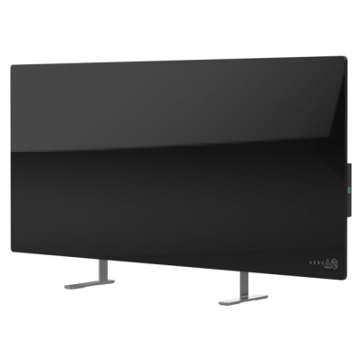 Aeno Premium Eco Smart Heater, 700W, Tempered glass, Infrared+convection heating type, Plug type: Europe (E/F type), BLACK