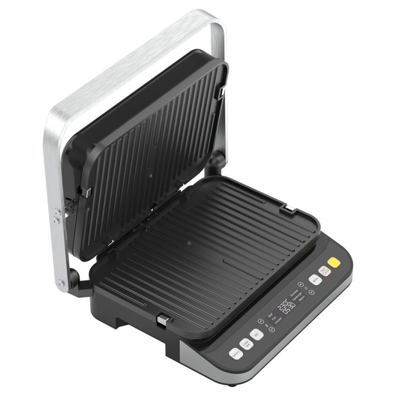 Aeno ''Electric Grill EG5: 2000W, 2 heating modes - Lower Grill, Both Grills, 6 preset programs, Defrost, Max opening angle -180&deg;, Temperature regulation, Timer, Removable double-sided plates, Plate size 320*220mm''