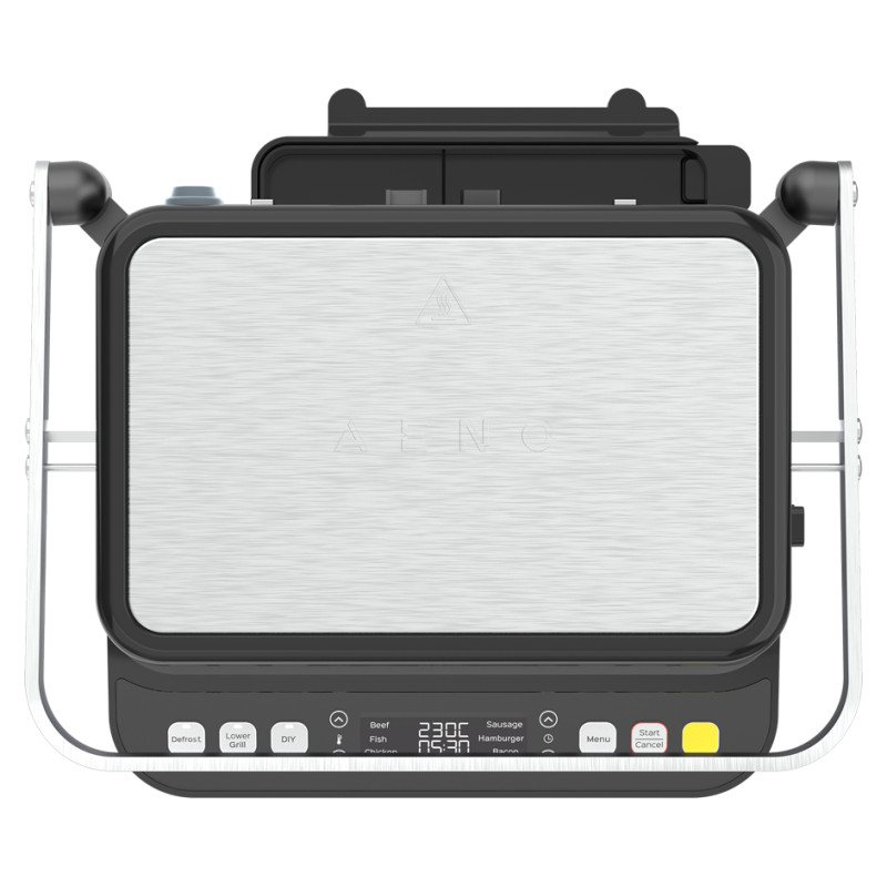 Aeno ''Electric Grill EG5: 2000W, 2 heating modes - Lower Grill, Both Grills, 6 preset programs, Defrost, Max opening angle -180&deg;, Temperature regulation, Timer, Removable double-sided plates, Plate size 320*220mm''