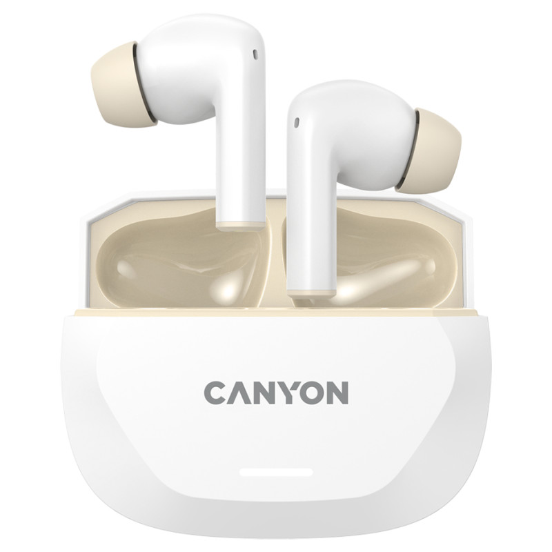 Canyon headset HEXAGON 7 TWS ANC+ENC Wireless Charge White Beige