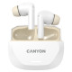 Canyon headset HEXAGON 7 TWS ANC+ENC Wireless Charge White Beige