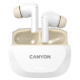 Canyon headset HEXAGON 7 TWS ANC+ENC Wireless Charge White Beige