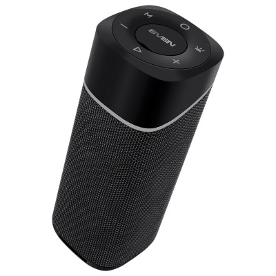 Sven 2.0 portable speaker SVEN PS-155, black, power output 2x5 W (RMS), TWS, Bluetooth, FM, USB, lithium battery