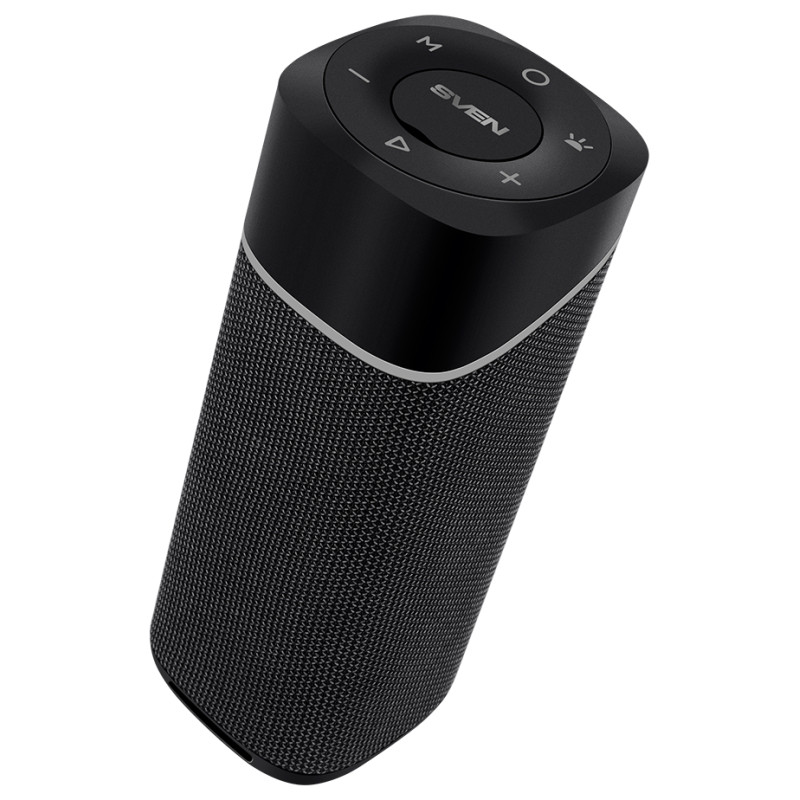 Sven 2.0 portable speaker SVEN PS-155, black, power output 2x5 W (RMS), TWS, Bluetooth, FM, USB, lithium battery