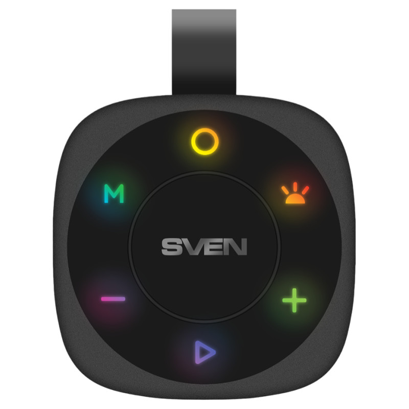 Sven 2.0 portable speaker SVEN PS-155, black, power output 2x5 W (RMS), TWS, Bluetooth, FM, USB, lithium battery