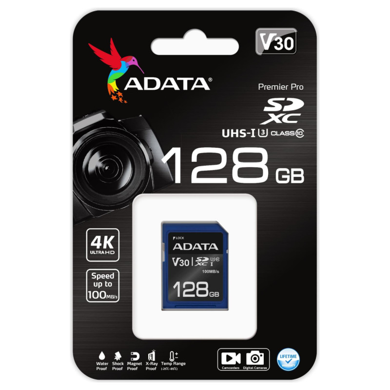 Adata MEMORY SDXC 128GB V30/ASDX128GUI3V30S-R ADATA