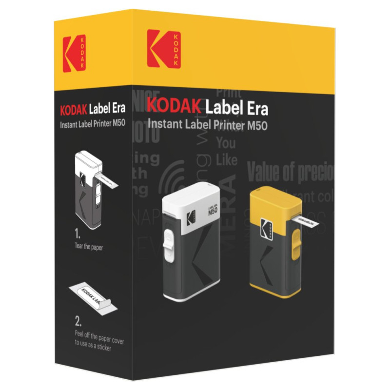 Kodak M50 Label Era Instant Label Printer Cartridge Bundle ( + 13 Rolls) Yellow