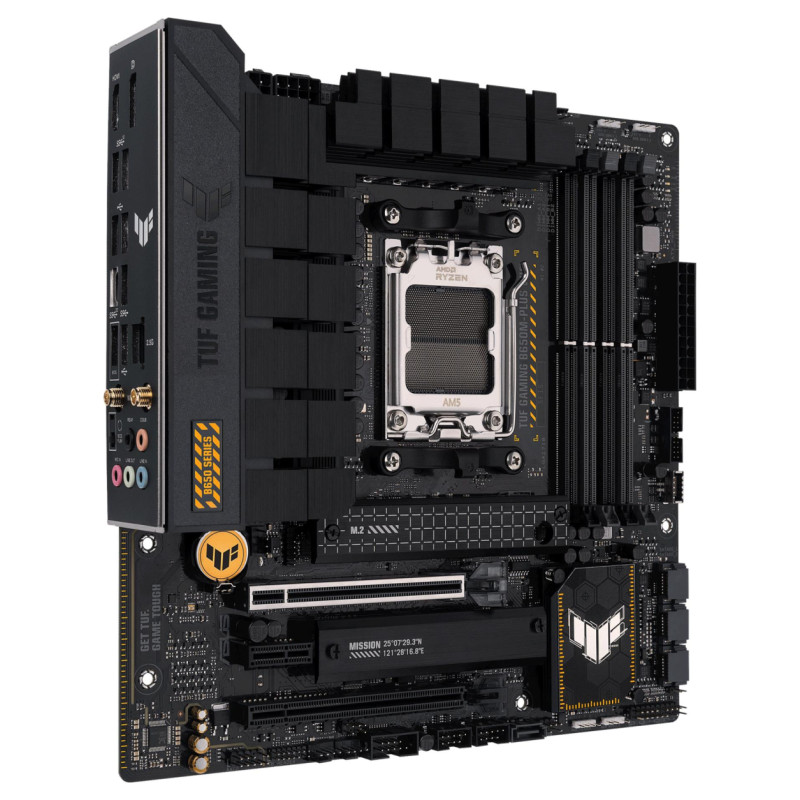 Asus Mainboard|ASUS|AMD B650|SAM5|MicroATX|Memory DDR5|Memory slots 4|1xPCI-Express 4.0 1x|1xPCI-Express 4.0 16x|2xM.2|1xHDMI|1xDisplayPort|4xUSB 2.0|3xUSB 3.2|1xUSB-C|1xRJ45|5xAudio port|TUFGAMB650M-PLUSWIFI