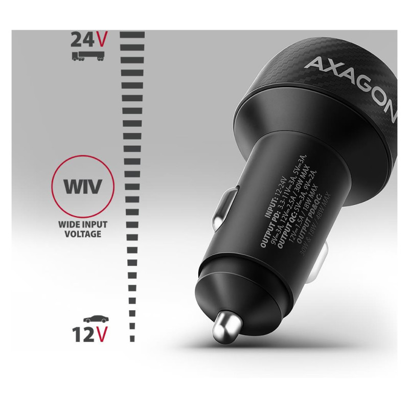 Axagon MOBILE CHARGER CAR USB 2PORT/48W PWC-PQ48 AXAGON
